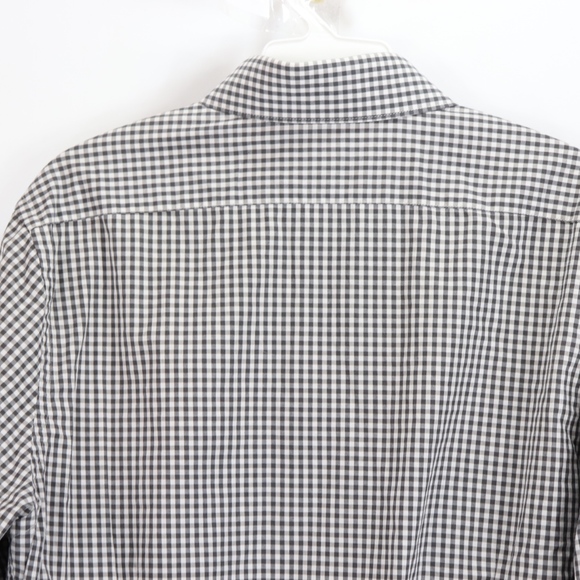 Express Mens Medium Fitted Button Front Shirt Gray - Picture 5 of 5